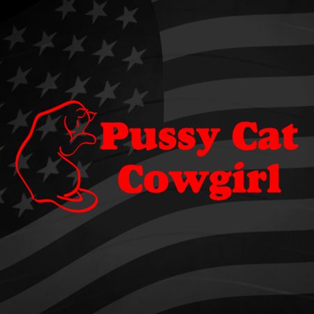 Pussy Cat Cowgirl Iron on Transfer